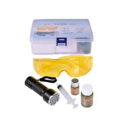 UV Oil Leak Detection Kit for Automotive AC System with Dye and Flashlight