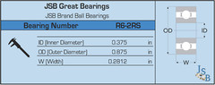 (Qty. 10) R6-2RS High Quality Two Side Seal Ball Bearings 3/8″x7/8″x9/32″