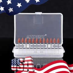 10packs Dental 0413 Brownie Polishers Bur FG 1.6MM Shank Mini Points AZDENT