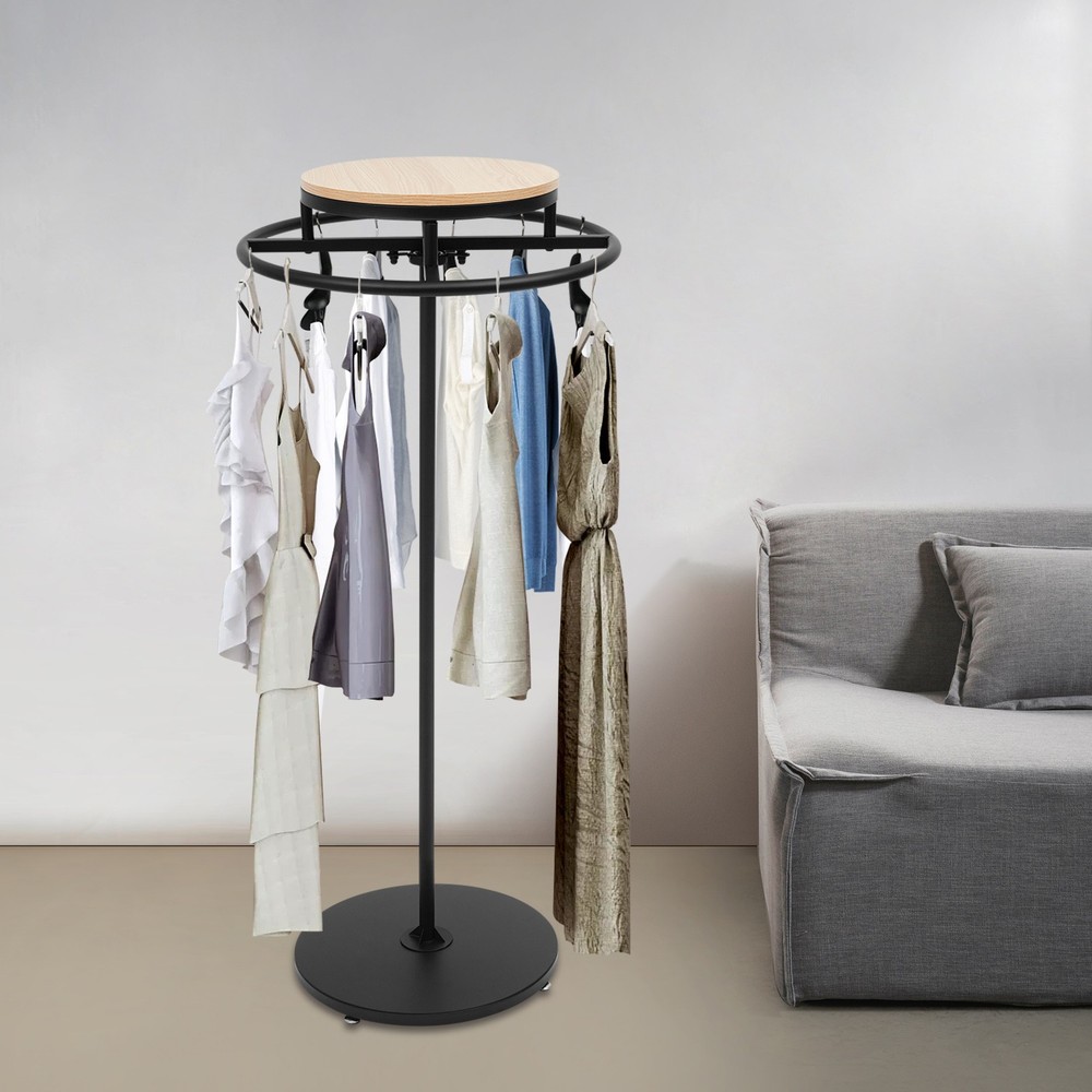 Clothing Display Rack Floor-standing Garment Hanging Rack Round Clothing Rack