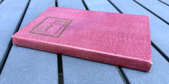 Vintage junk journal diary memo book Daily Calendar 1935 pink faux lizard unused