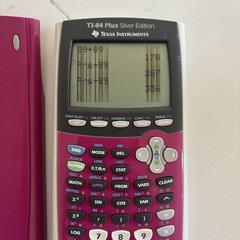 Texas Instruments Pink TI-84 Plus Silver Edition Graphing Calculator Cover,READ