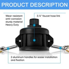 275 330 Gallon IBC Tote Tank Drain Adapter 2″ Garden Water Hose Faucet Tool 3/4″