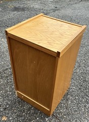 Vintage Industrial Mission Style Oak Wood Filing File Cabinet 2 Drawer / No Key