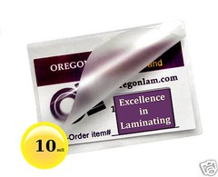 1000 Hot 10 Mil Business Card Laminating Pouches 2-1/4 x 3-3/4 Clear