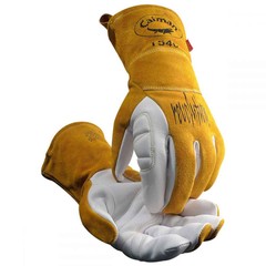 Caiman 1540 Goatskin Palm Kontour Pattern FR Fleece Insulated TIG Glove Small