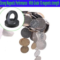 4PCS Large Ferrite Ring Magnet – Grade 10 Big Magnets Heavy Duty, OD60mm x ID32m