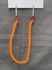 3 Pcs Dental Patient Bib Clip Napkin Holder Flexible Coil White Orange&Green 16”