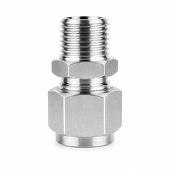 Pysrych 304 Stainless Steel Compression Fitting 1/4″ OD x 1/8″ NPT, Copper