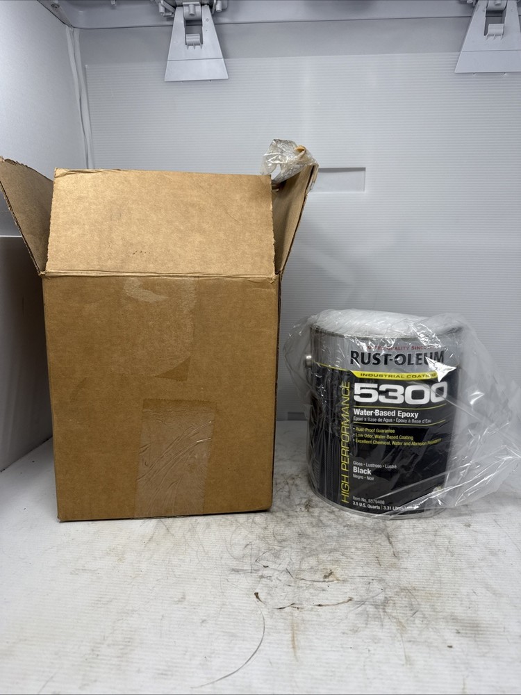 3.5 QTs Rust-Oleum High Performance 5300 Water Based Epoxy Can -Gloss Finish-BLK