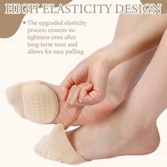 Cuffbow 8 Pairs Women’s Toe Topper Socks with Padding Pads Toe Socks Forefoot…