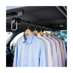 Beinhome Rubber Car Clothes Hanger Bar, Expandable Heavy Duty Car Clothes Rac…