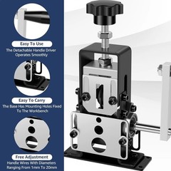 Manual Wire Stripping Machine Drill Powered Hand Crank Wire Stripper Tool 1-25MM