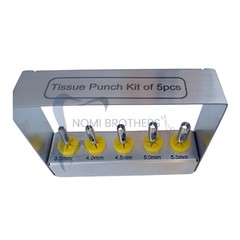 GERMAN Dental Implant Tissue Punch Kit 5pcs set FREE Bur Holder