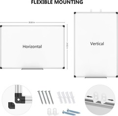 36 X 24 inches Magnetic Dry Erase Board with Aluminum Frame, Whiteboard