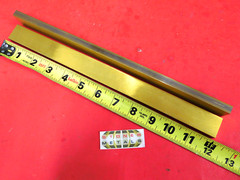 2 Pieces 3/8″ x 1″ C360 BRASS FLAT BAR 12″ long Solid Mill Stock H02 .375″x 1.0″