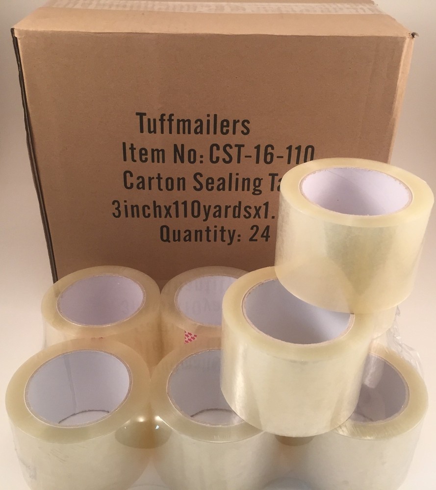 48 rolls Carton Sealing Clear Packing/Shipping/Box Tape- 1.6 Mil- 3″ x 110 Yards