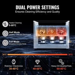 15L Sonic Cleaning Device, 360W Digital Sonic Washing Equipment w/ Mild Setting