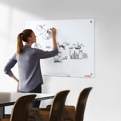 VEVOR Magnetic Glass Whiteboard Dry-Erase Board 36×24/72×36/48×32″ Wall Mounted