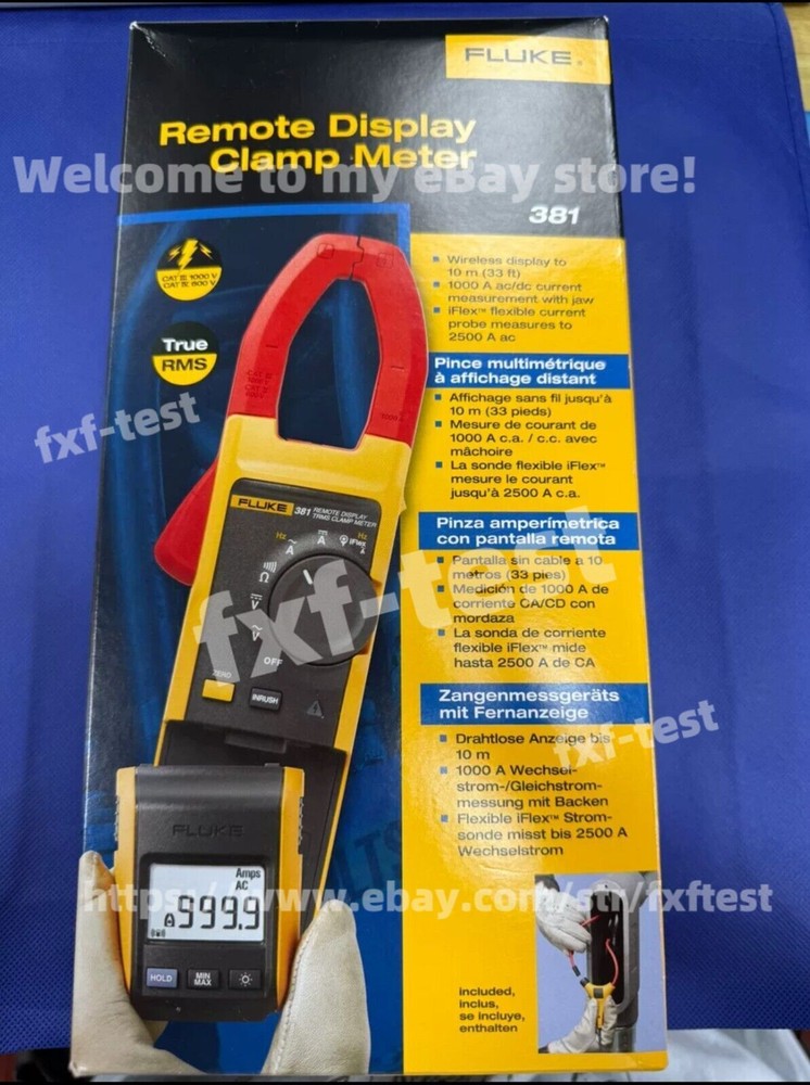 Fluke 381 Remote Display True RMS AC/DC Clamp Meter with iFlex NEW.