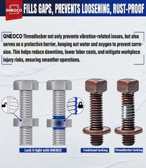 Threadlocker Blue, Thread Lock Medium Strength Lock Tight for Nuts, Bolts, Faste