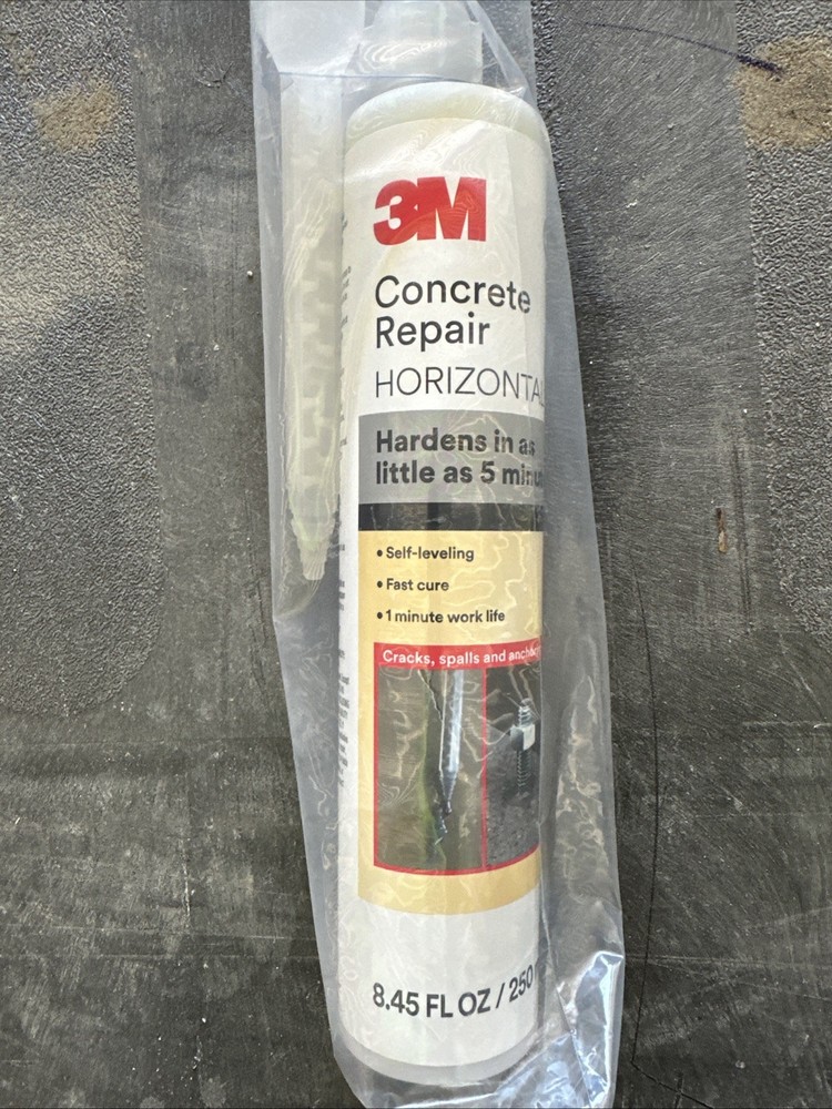3M 96596 Concrete Repair Compound, Cartridge, Gray, Concrete Repair Horizontal