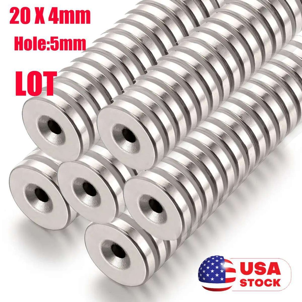 Countersunk Ring Round Disc Strong Neodymium Magnets Rare Earth with Hole 5mm