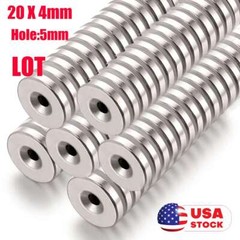 Countersunk Ring Round Disc Strong Neodymium Magnets Rare Earth with Hole 5mm