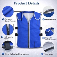 Cooling Vest for Men & Women, Adjustable Ice Jacket with 28 Reusable Ice Packs,