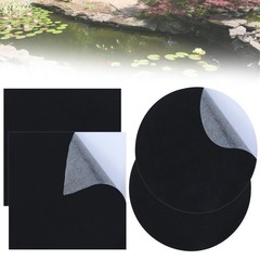 4 Pcs 8 x 8 Inches Pond Liner Repair Patch Kit EPDM Butyl Rubber balck
