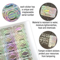 1000 Tamper Proof Hologram Stickers – High Security Warranty Seal Labels, 0.95×0