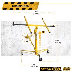 48″ Drywall Panel Hoist Jobsite Sheetrock Lift for Wall Ceiling