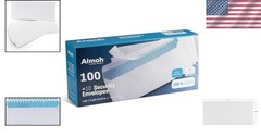 100 Self-Seal Security Envelopes, Windowless, Quick-Seal & Privacy Tint, 4⅛ x 9½