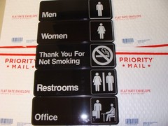 Door Signs 1/8 Thick Plastic Gloss Cole Visual Signs Choice Women Men Office USA