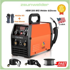 HITBOX 3IN1 110/220V MIG Welder Stick MMA LIFTTIG Gasless MIG Weld Machine/Glove