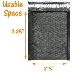 4 Sizes Orange, Black Poly Bubble Mailer Combo, Fall Holiday NEW Padded Envelope