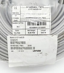 Lenze LiYCY 4 x 0.25 mm² 300 m electronic control cable electronic cable-unused-