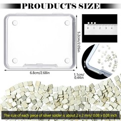 About 500 Pcs 4.5 Grams Silver Solder Jewelry Precut Chips Solder Ultra Tiny Med