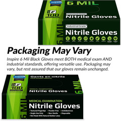 Black Nitrile Gloves HEAVY DUTY 6 Mil Nitrile Chemical Resistant Medical Cooking