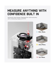 Fanttik A11 Ultra 3-in-1 Laser Measuring Tool, 197Ft Digital Laser Distance M…