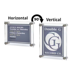 8.5 In. X 14 In. Acrylic Standoff Sign Holder