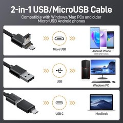 Teslong Rigid Rifle Borescope USB C Gun Bore Scope Cleaning Camera Fits .20 Cali