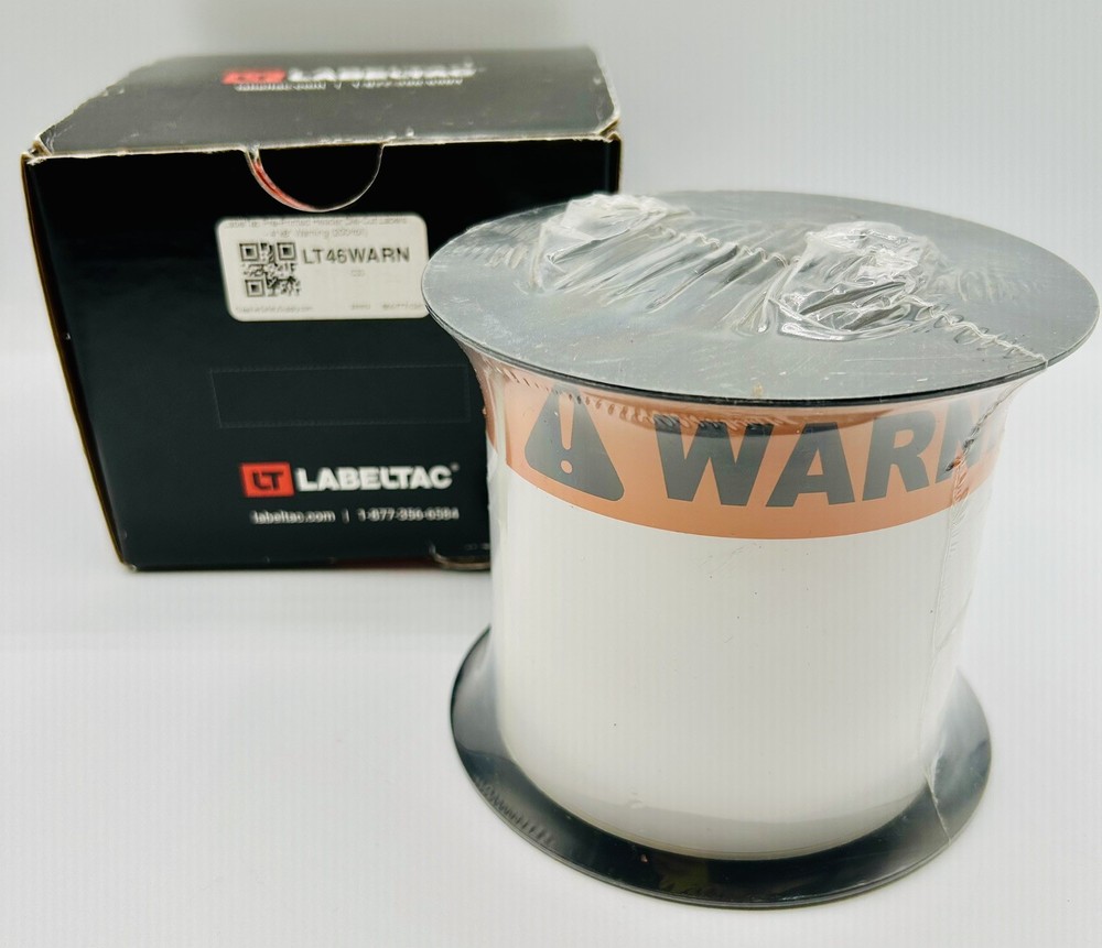 LabelTac LT46WARN Roll 4×6 Die-Cut OSHA Warning Labels 200 Labels NEW!