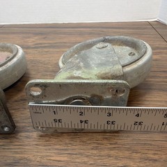 Pair Vintage Colson Quiet Caster Wheels – 5” x 1” – Made USA Model 2-5-65