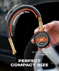 Vondior 0-100PSI Tire Pressure Gauge 2 Inch Glow Dial ANSI Certified