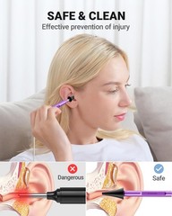 AnyScope Digital Otoscope Compatible with iPhone and Android Devices, Purple