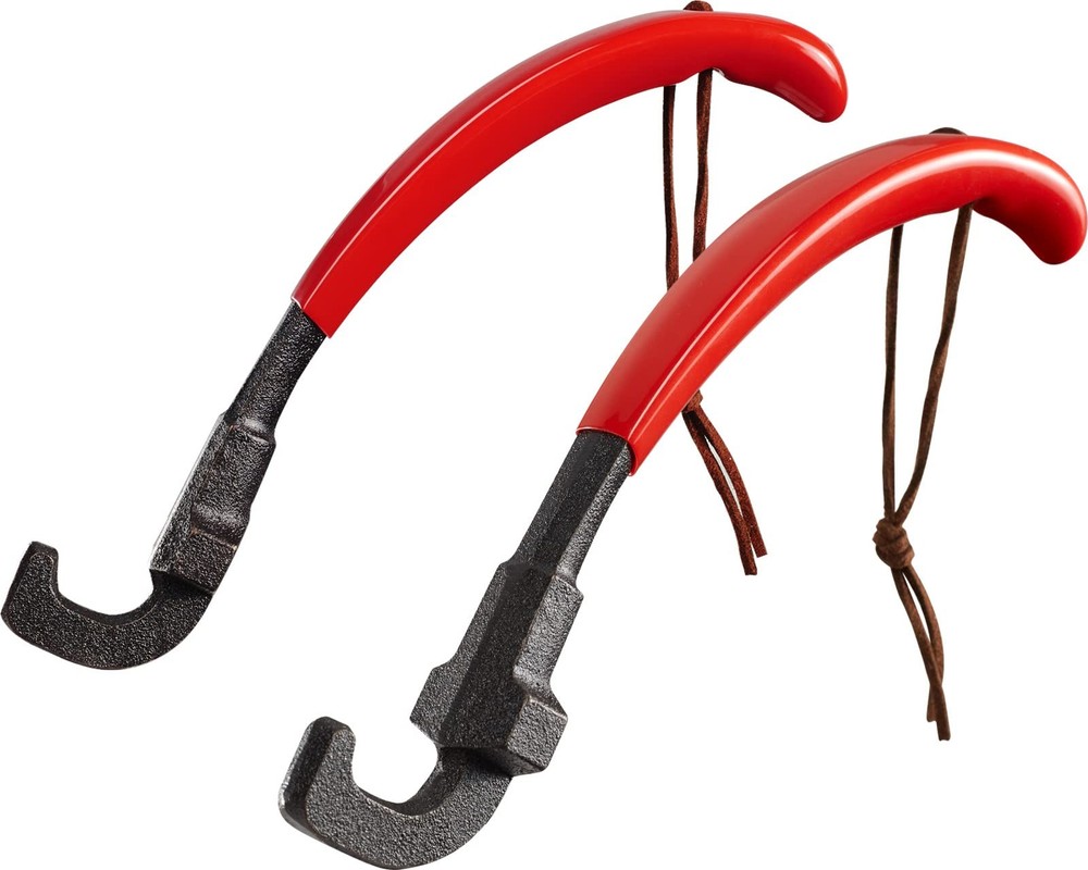GriAddict 2Pack Cast Iron Grill Grate Lifter Tool, Cooking Grid Red-2