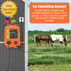 Electric Fence Charger PE2 0 10 Joule 2 Mile 8 Acres Plug in Electric Fence Char