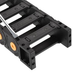 Drag Chain Cable Carrier Open Type with End Connector R100 35X100mm 1M Plastic