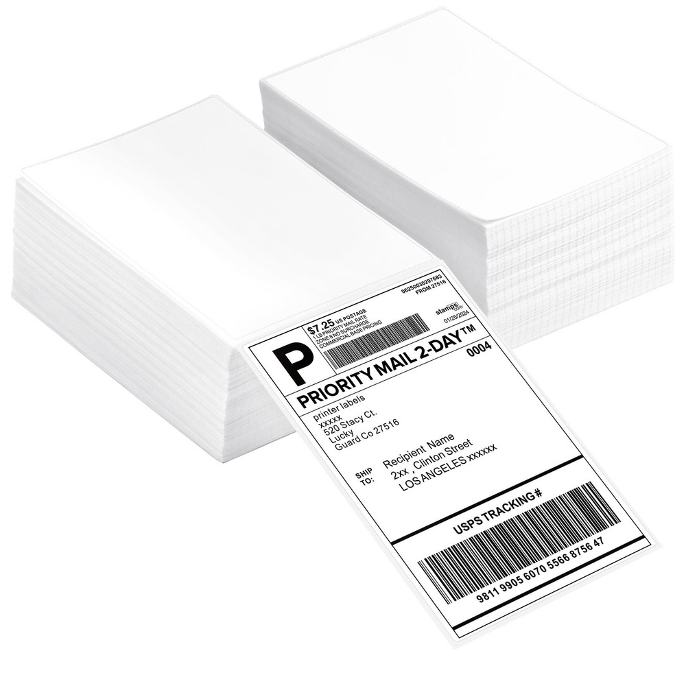 Fanfold 4″ x 6″ Direct Thermal Labels 1000 Thermal Printer Paper 2 Stacks Shi…